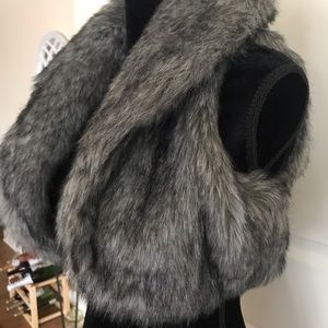 stradivarius faux fur bolero.
